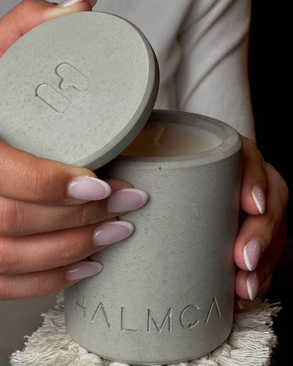 Delhi Große Beton-Duftkerze